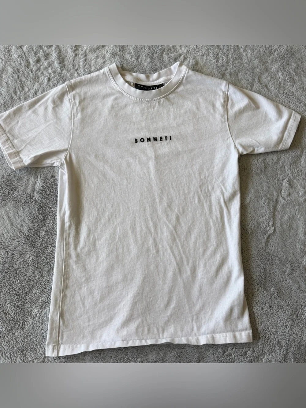 Kids White Sonneti Logo Short Sleeve Tee